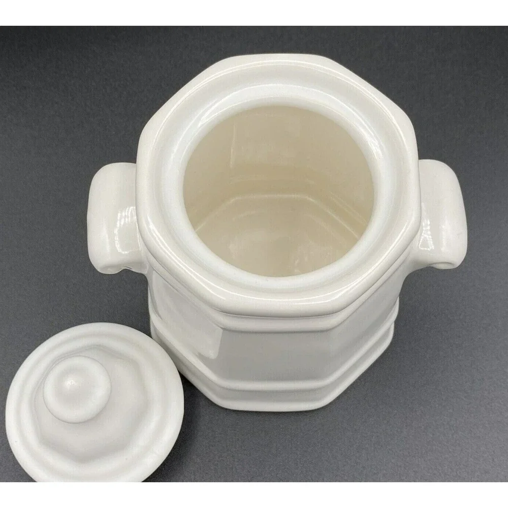 Pfaltzgraff Heritage White Cream‎ & Sugar Bowl w Lid Set ##